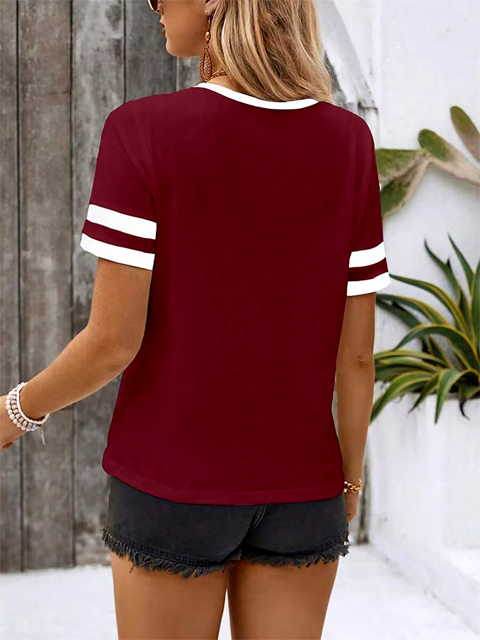 Women's Spring and Summer Solid Color Casual Splicing Zipper Top Women's Spring and Summer Solid Color Casual Splicing Zipper Top