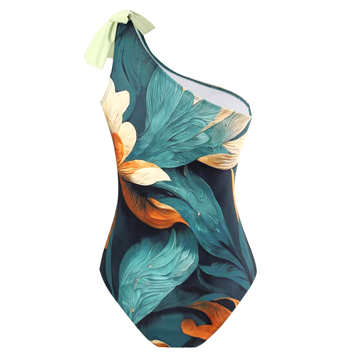 One Shoulder Chiffon Swimsuit Set One Shoulder Chiffon Swimsuit Set