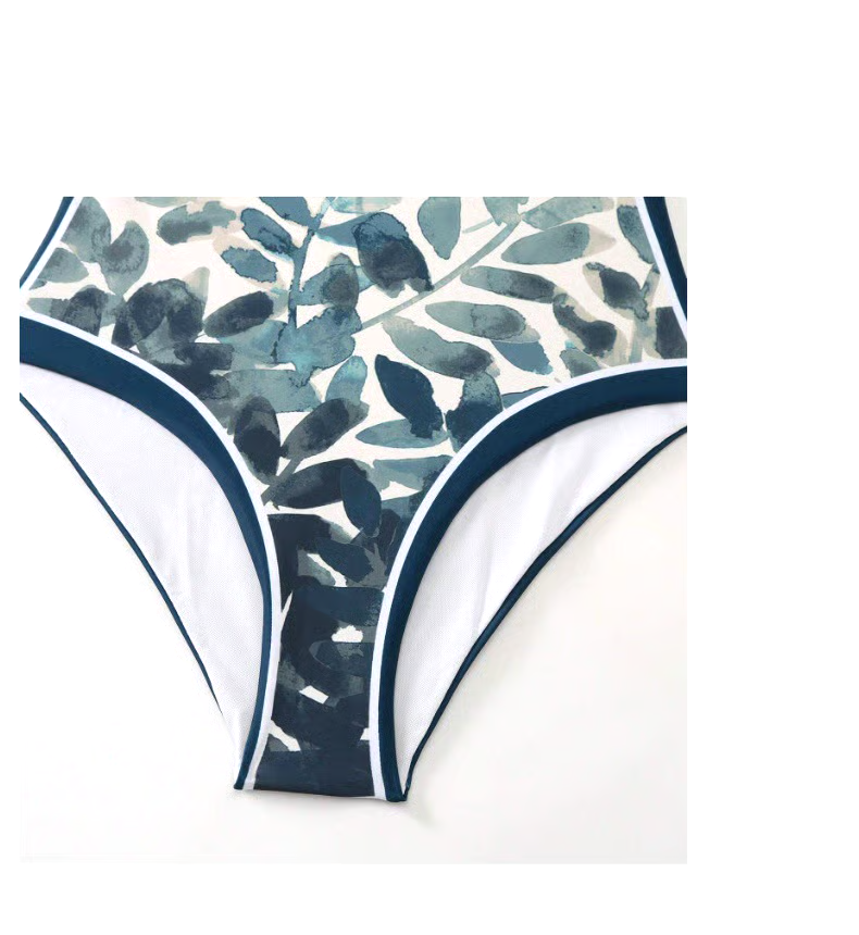 Tie-shoulder Print Two Piece Swimsuit Set Tie-shoulder Print Two Piece Swimsuit Set