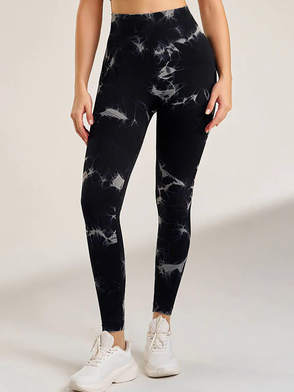 Elastic Tie Dyed Fitness Yoga Pants Elastic Tie Dyed Fitness Yoga Pants