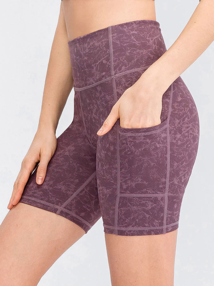 Pocket Stretch Quick-dry Purple Yoga Shorts Pocket Stretch Quick-dry Purple Yoga Shorts