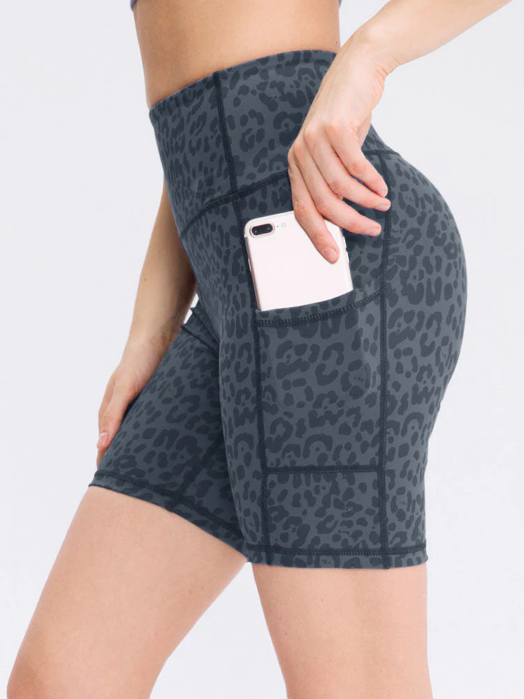 Pocket Stretch Quick-dry Light Gray Yoga Shorts Pocket Stretch Quick-dry Light Gray Yoga Shorts
