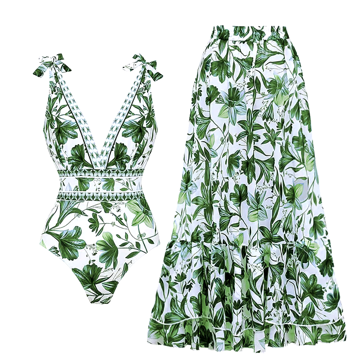 Reversible Tie-shoulder Bikini Swimsuit Set Reversible Tie-shoulder Bikini Swimsuit Set
