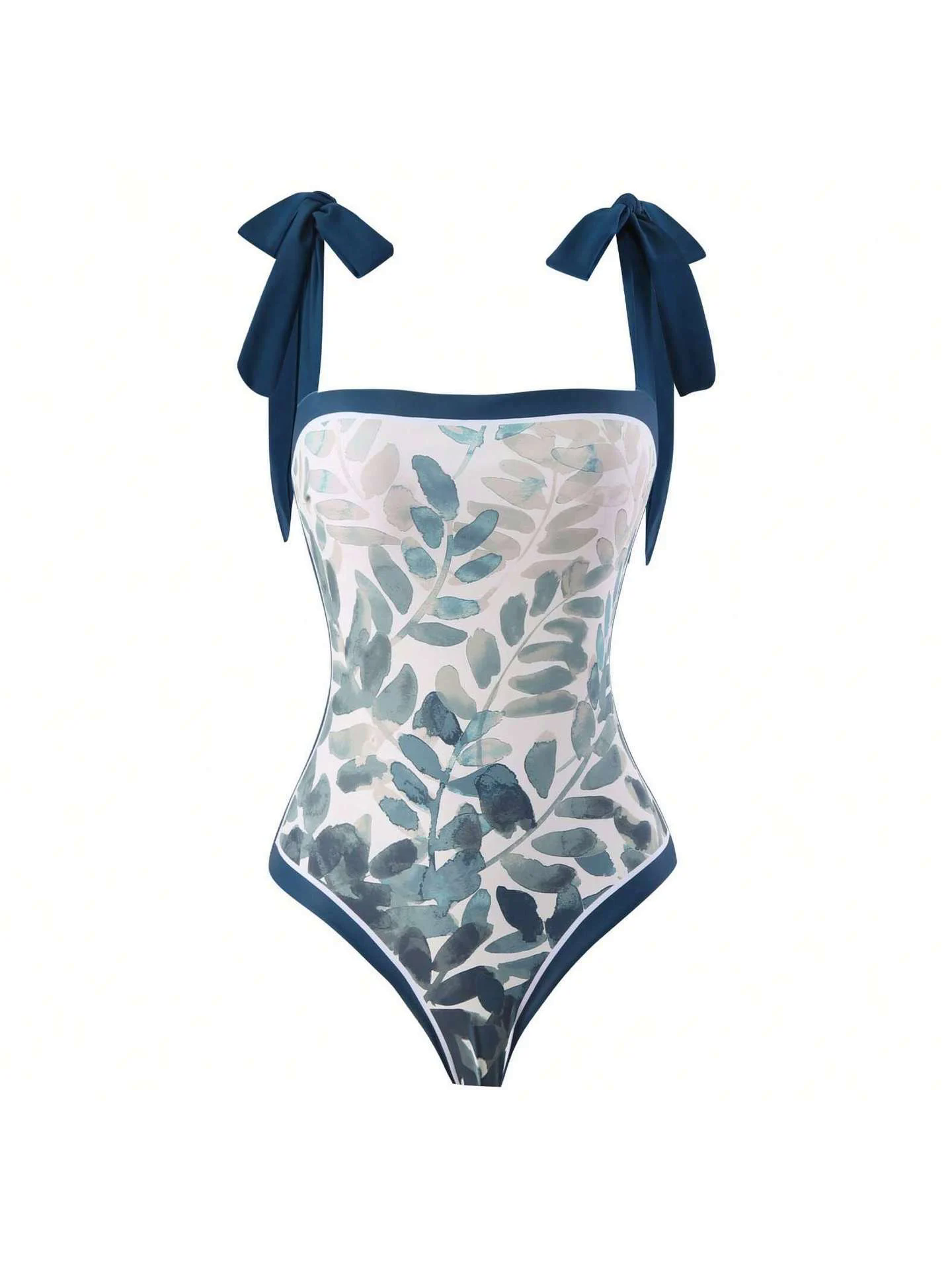 Tie-shoulder Print Two Piece Swimsuit Set Tie-shoulder Print Two Piece Swimsuit Set