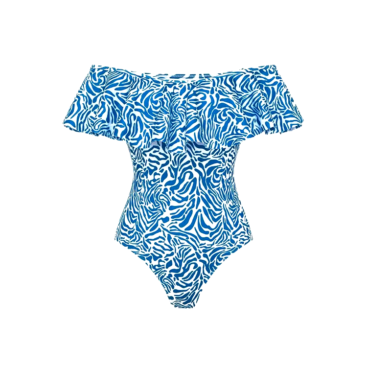 Ruffle Printed One Piece  Swimsuit Set Ruffle Printed One Piece  Swimsuit Set