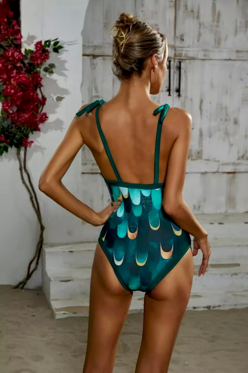 Green Gradient Swimsuit Set Green Gradient Swimsuit Set