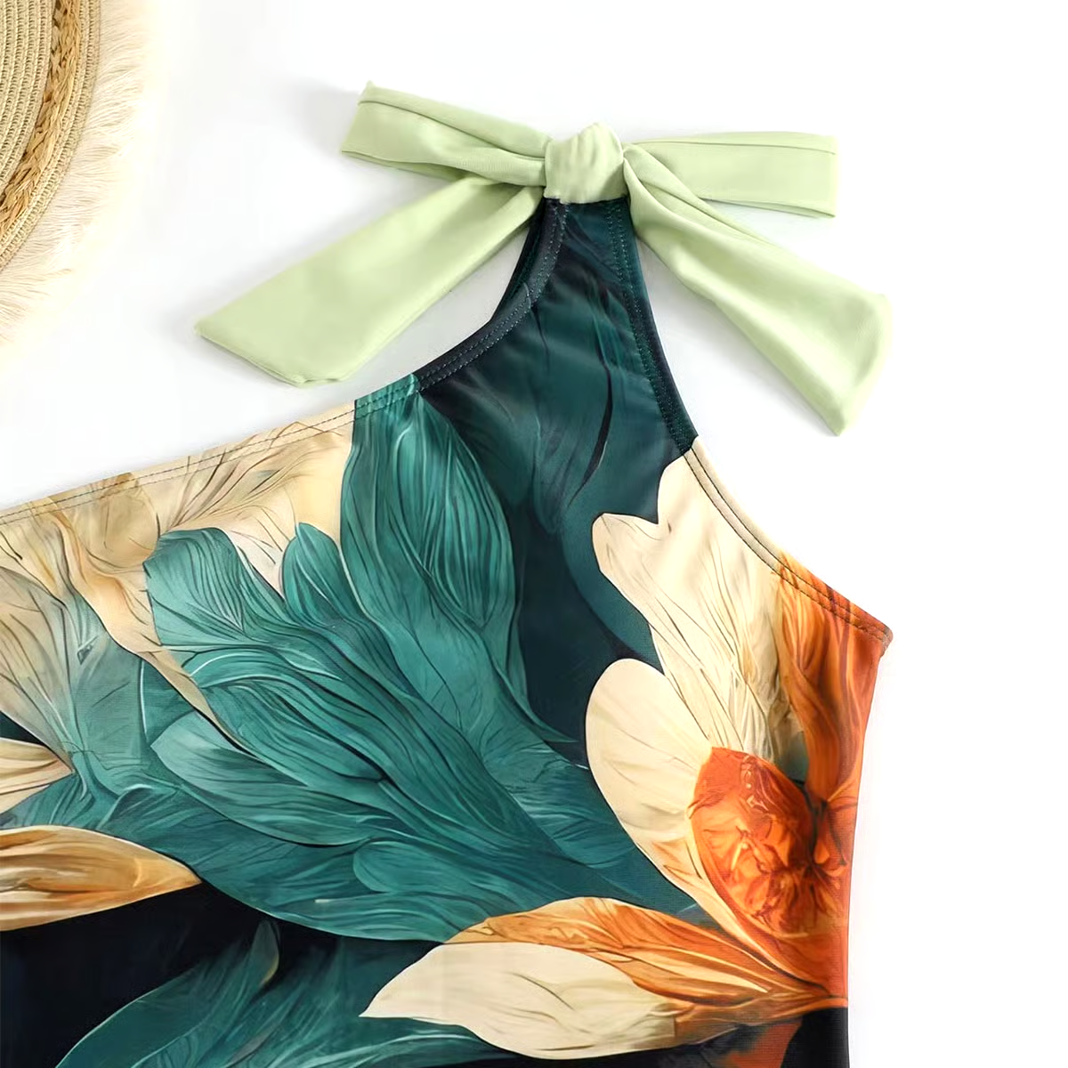 One Shoulder Chiffon Swimsuit Set One Shoulder Chiffon Swimsuit Set