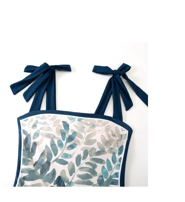 Tie-shoulder Print Two Piece Swimsuit Set Tie-shoulder Print Two Piece Swimsuit Set