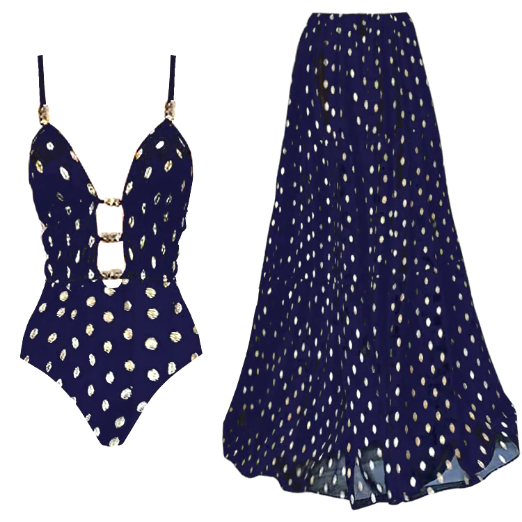 Hollowout Two Piece Swimsuit Set Hollowout Two Piece Swimsuit Set
